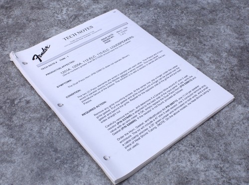 Fender tech notes manuale - fender,